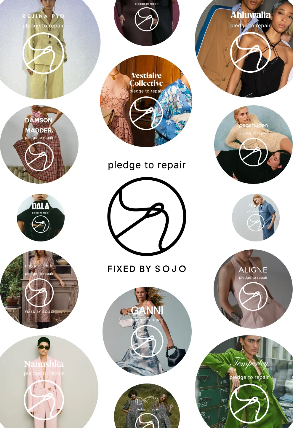 Different brands who are signatories to the Pledge to Repair